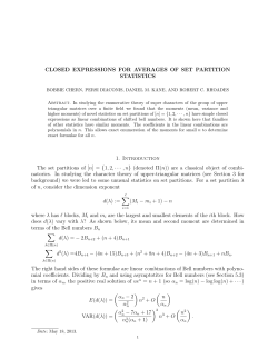Closed expressions for averages of set partition statistics