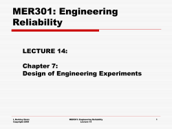 MER035 Lecture 1