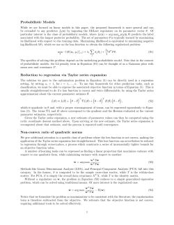 Probabilistic Models Reduction to regression via Taylor