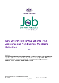 NEIS - Department of Employment document library