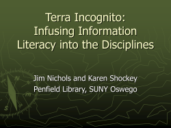 Terra Incognito: Infusing Information Literacy into