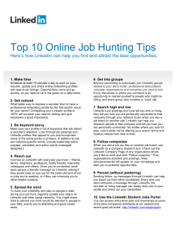 Top 10 Online Job Hunting Tips