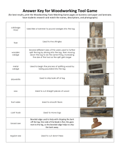 Answer Key for Woodworking Tool Game