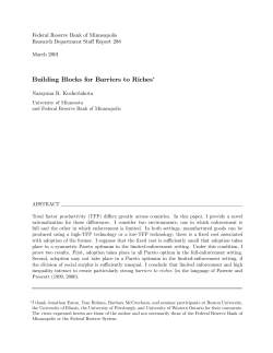 Building Blocks for Barriers to Riches