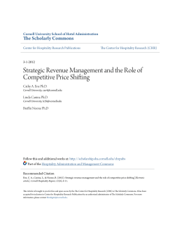 Strategic Revenue Management and the Role of Competitive Price