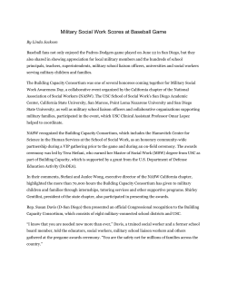 MILITARY SOCIAL WORK BASEBALL GAME - NASW