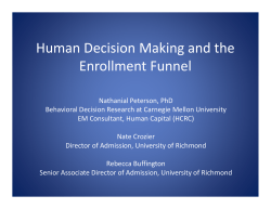 Human Decision Making and the Enrollment Funnel