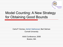 AAAI06: Model Counting: A New Strategy for Obtaining Good Bounds