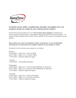 Combine soccer skills, conditioning, strength, and agility all in one