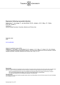 Tilburg University Depression following