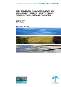 non-structural stormwater quality best management practices