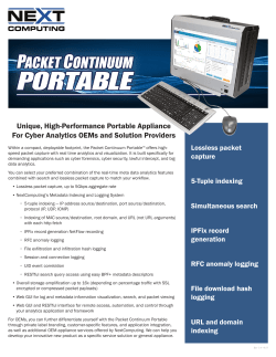 Unique, High-Performance Portable Appliance For Cyber Analytics