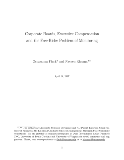 Corporate Boards, Executive Compensation and the Free