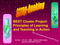 BEST Cluster Project: Principles of Learning and Teaching in Action