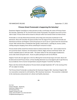 Princess Street Promenade is happening this Saturday!