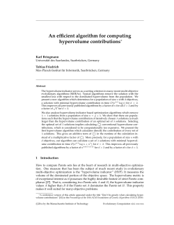 An efficient algorithm for computing hypervolume contributions