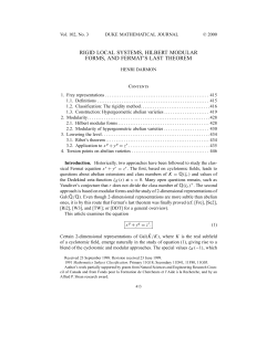 rigid local systems, hilbert modular forms, and fermat`s last theorem