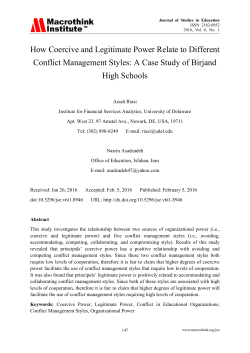 How Coercive and Legitimate Power Relate to Different Conflict