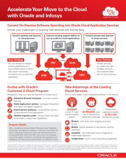 Accelerate Your Move to the CX Cloud with Oracle and Infosys