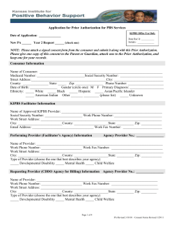 Assent to Participate in a Positive Behavior Support Plan