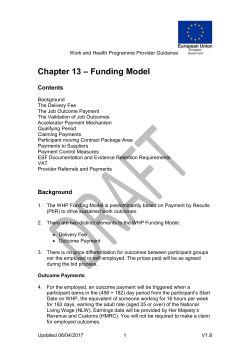 Work Programme Provider Guidance Chapter 3c