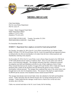 Department Store employee arrested for fraud and grand theft