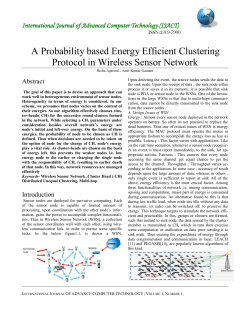 A Probability based Energy Efficient Clustering Protocol in Wireless