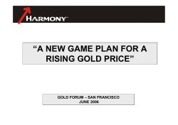 a new game plan for a rising gold price