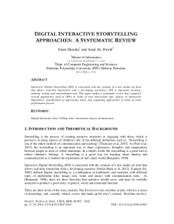 digital interactive storytelling approaches: a systematic review