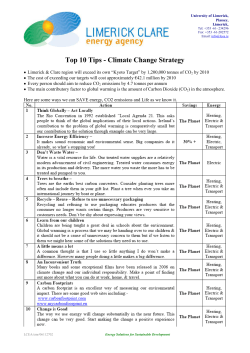 Top 10 Tips - Climate Change Strategy