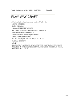 PLAY WAY CRAFT - Intellectual Property India