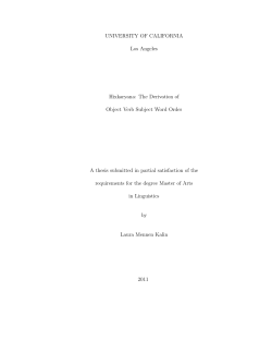 Hixkaryana - UCLA Linguistics