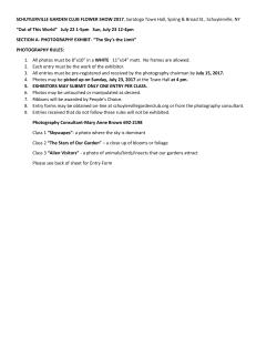 SCHUYLERVILLE GARDEN CLUB FLOWER SHOW 2017