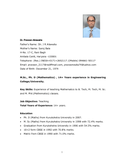 M.Sc., Ph. D (Mathematics) , 14+ Years