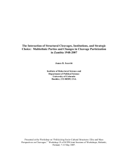 The Interaction of Structural Cleavages, Institutions, and Strategic