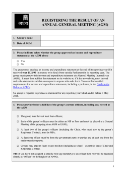 registering the result of an annual general meeting