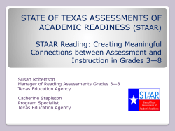 TAC2011-Reading - Point Isabel ISD