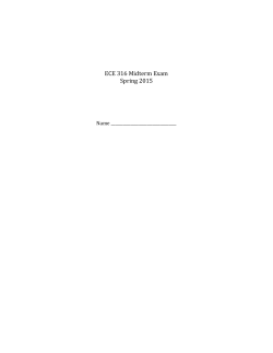 ECE 316 Midterm Exam Spring 2015 Name Multiple Choices (30