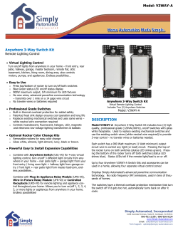 Model: V3WAY-A Anywhere 3-Way Switch Kit