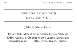 How to Predict with Bayes and MDL