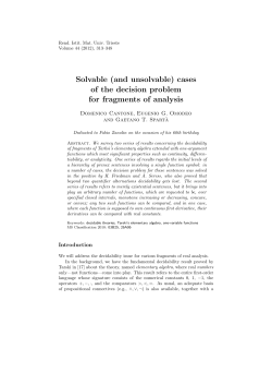 Solvable (and unsolvable) cases of the decision problem for