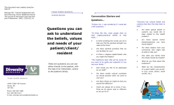 Questions you can ask to understand the beliefs