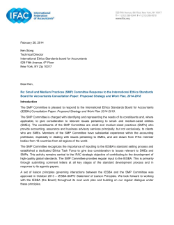 February 28, 2014 Ken Siong Technical Director International Ethics