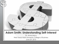 Adam Smith: Understanding Self
