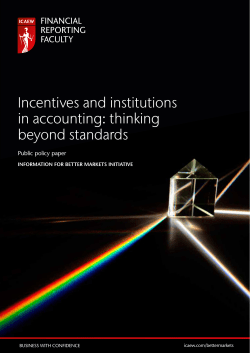 Incentives and institutions in accounting: thinking