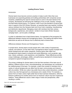 Leading Diverse Teams