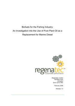 Biofuels for the Fishing Industry: An Investigation into the Use of