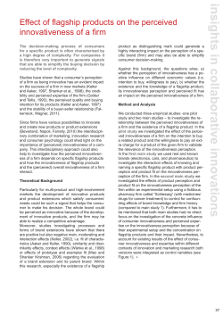 Effect of .agship products on the perceived innovativeness of a firm