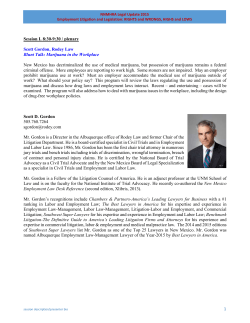 NNMHRA Legal Update 2015 Employment Litigation and Legislation