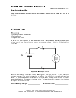 Series and Parallel Circuits 1 Lab